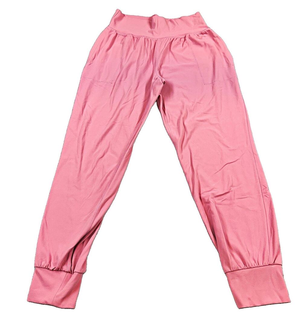 Athleta Salutation Jogger Pants Womens M Pink Pull On Stretch Yoga Athleisure